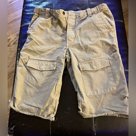 Men’s cut off khaki cargo shorts size 34 - Picture 2 of 8